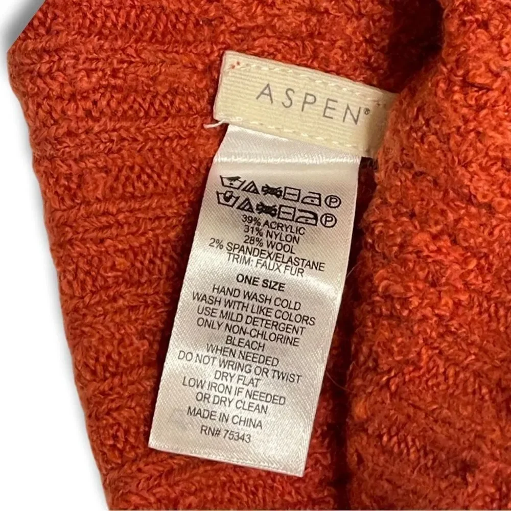 Aspen Chunky Beanie Fur Pom Pom • OSFM